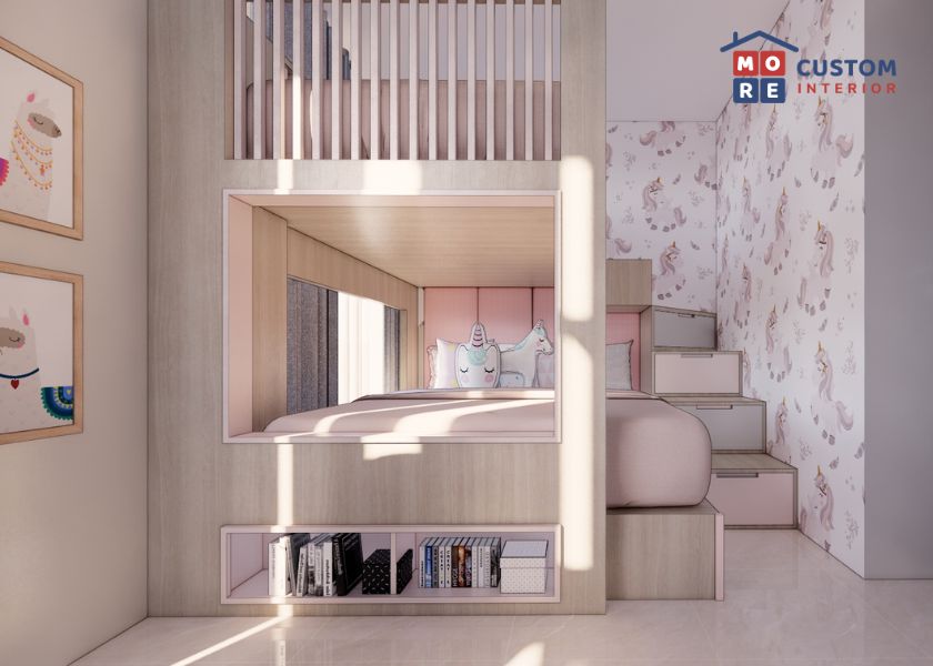Desain Interior Kamar Anak Perempuan MORE Custom Interior