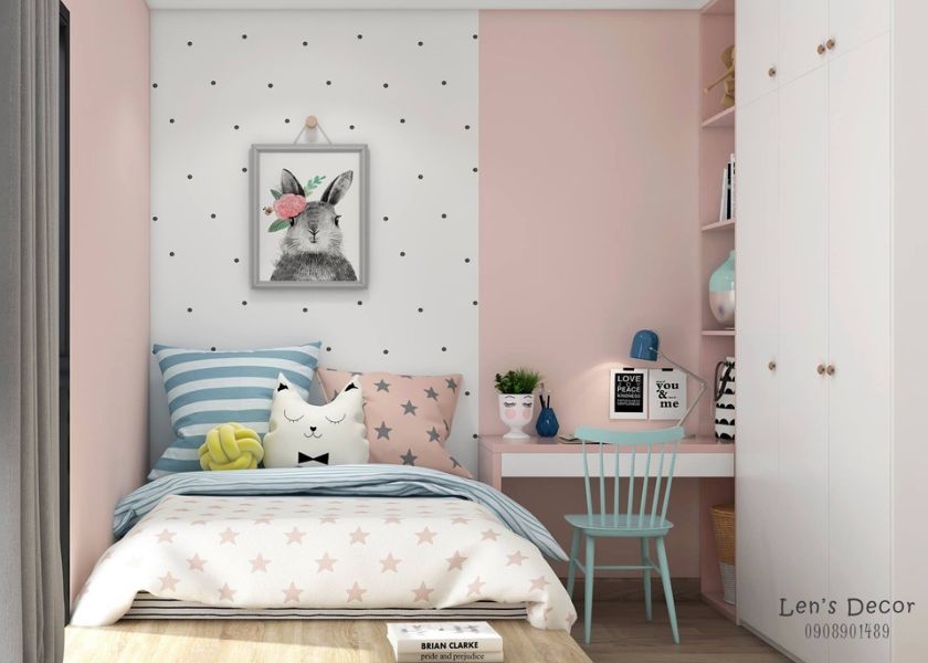 Kamar Anak Minimalis Warna Pastel