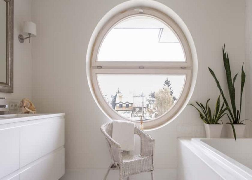 Kamar Mandi Simple dengan Tanaman Penyaring Udara