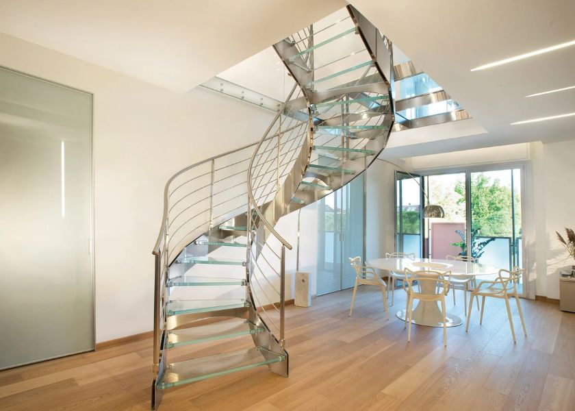Railing Tangga Minimalis Spiral Alumunium