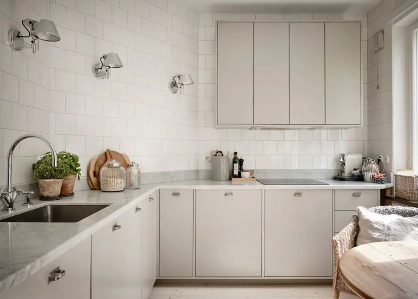 Dekorasi Dapur Minimalis dengan Warna Netral