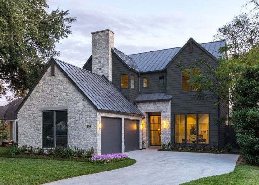 Kombinasi Warna Abu Gelap Batu Alam