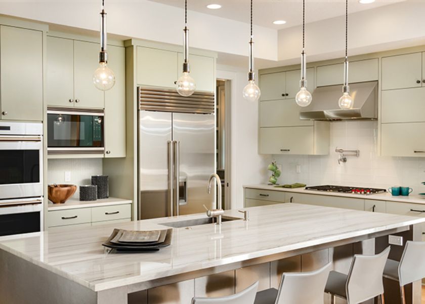 Inspirasi Dapur Mewah dengan Meja Quartz