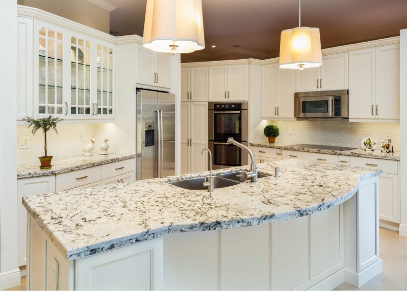 Inspirasi Dapur Mewah dengan Meja Granit