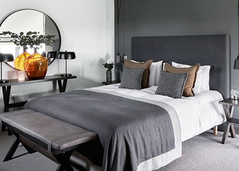 Kamar Laki-Laki Sederhana Abu Abu Modern