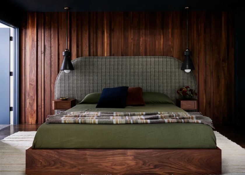 Kamar Laki-Laki Sederhana dengan Elemen Kayu