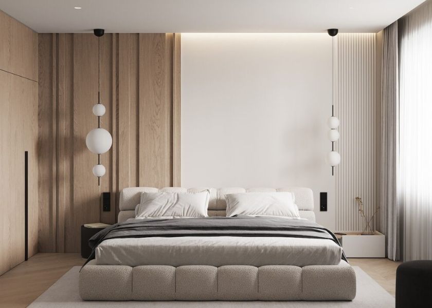 Dekorasi Secukupnya di Kamar Tidur Mewah Elegan