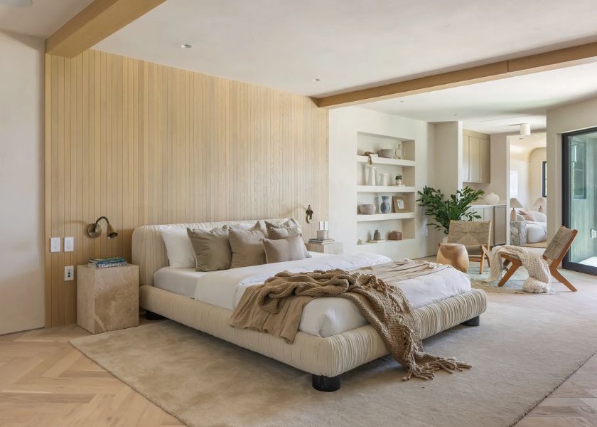 Kamar Tidur Mewah Elegan Warna Netral