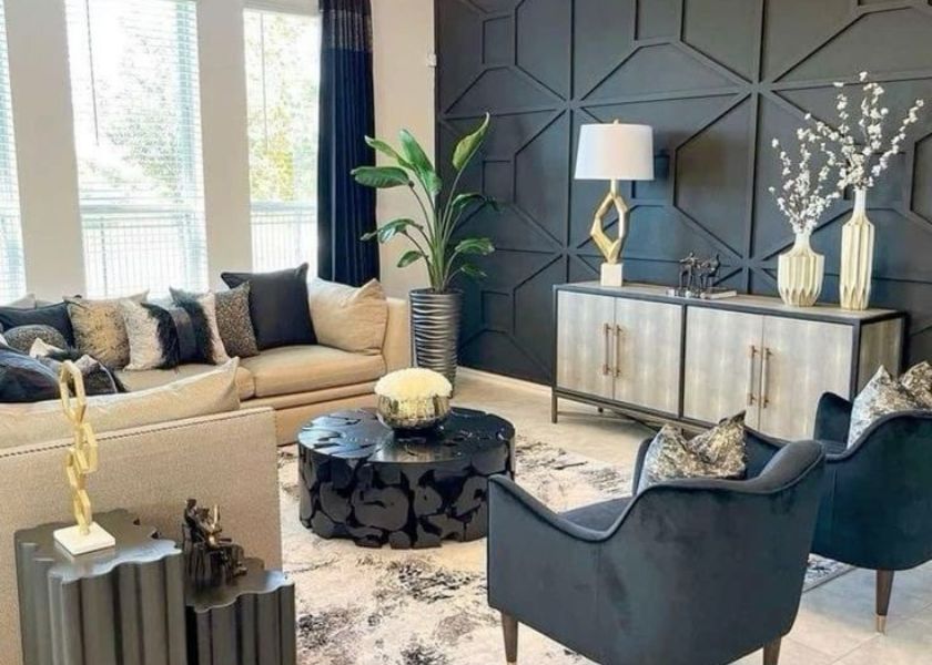 Warna Cat Ruang Tamu Charcoal Beige