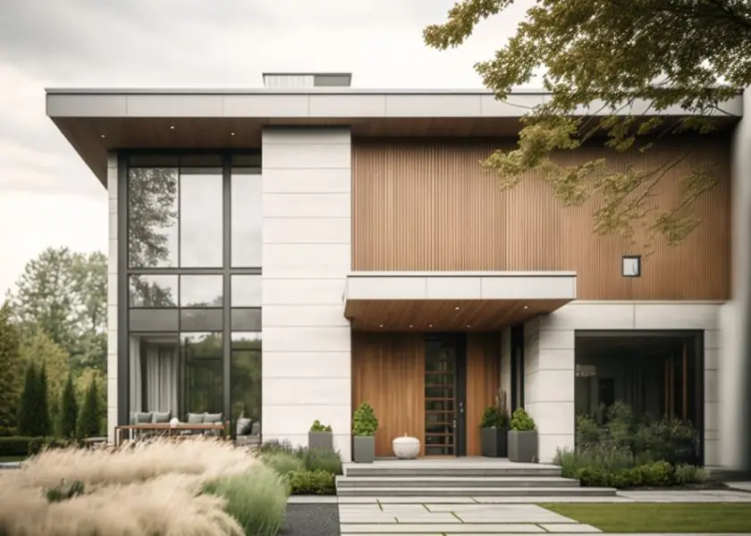 Rumah Sederhana tapi Mewah Warna Cat Beige + Cokelat Kayu