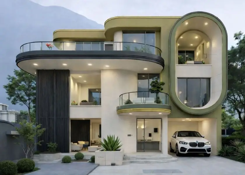 Rumah Sederhana tapi Mewah Warna Cat Olive Green + Sand