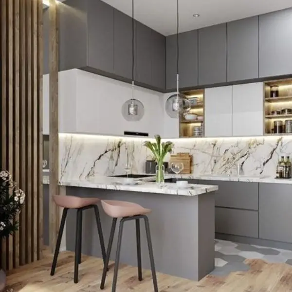 Dapur Bersih dengan Mini Bar