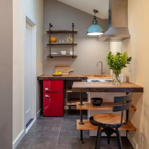 Dapur Meja Bar Mungil Sederhana