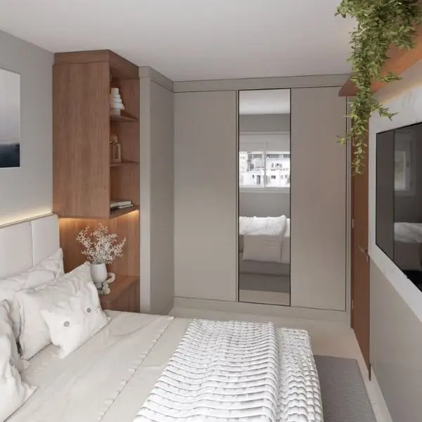 Manfaatkan Dinding untuk Storage Tambahan di Desain Kamar 3x3 untuk Suami Istri