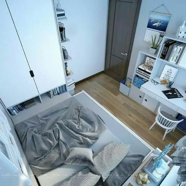 Letakkan Kasur di Titik Paling Nyaman di Desain Kamar 3x3 untuk Suami Istri
