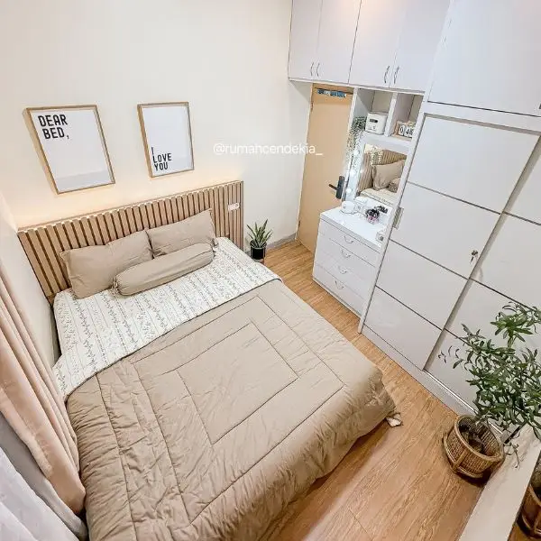 Desain Kamar 3x3 untuk Suami Istri dengan Meja Rias Sebaiknya Ramping dan Multifungsi