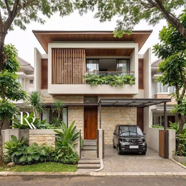 Dinding Tembok Luar Batu Alam untuk Kesan Natural dan Elegan