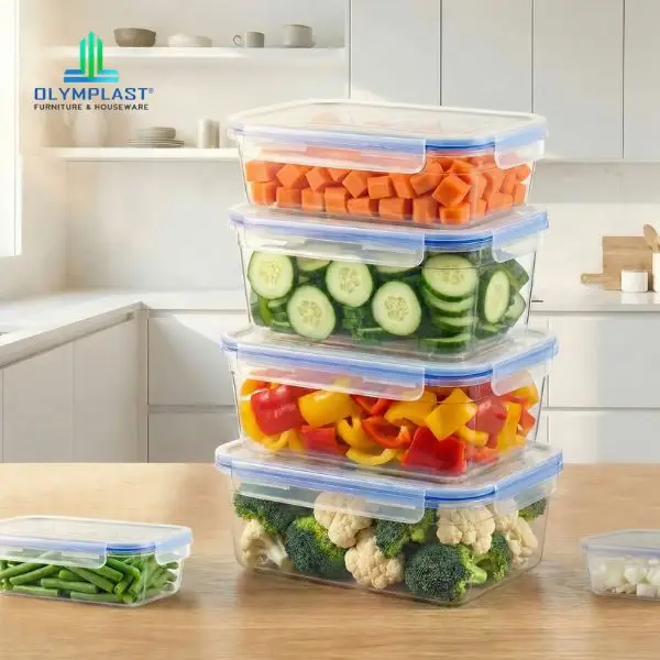 Menyimpan Food Prep Sayuran dengan Toples Plastik Seal Lock Olymplast