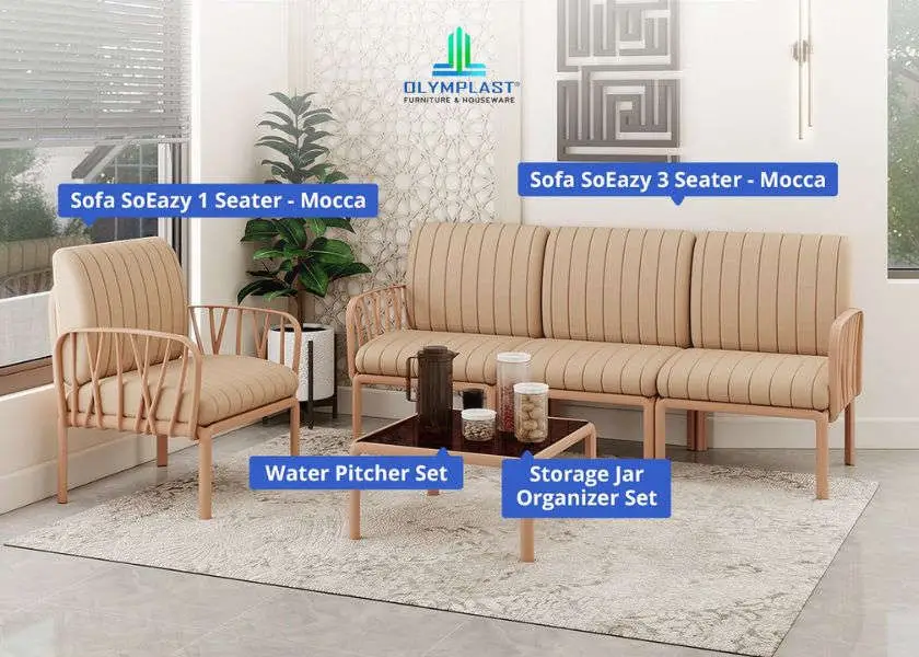 Sofa Plastik SoEazy Olymplast di Area Ruang Tamu