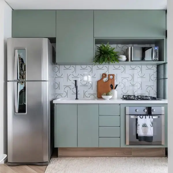 Model Kitchen Set Minimalis Dengan Kabinet Atas Sampai Plafon