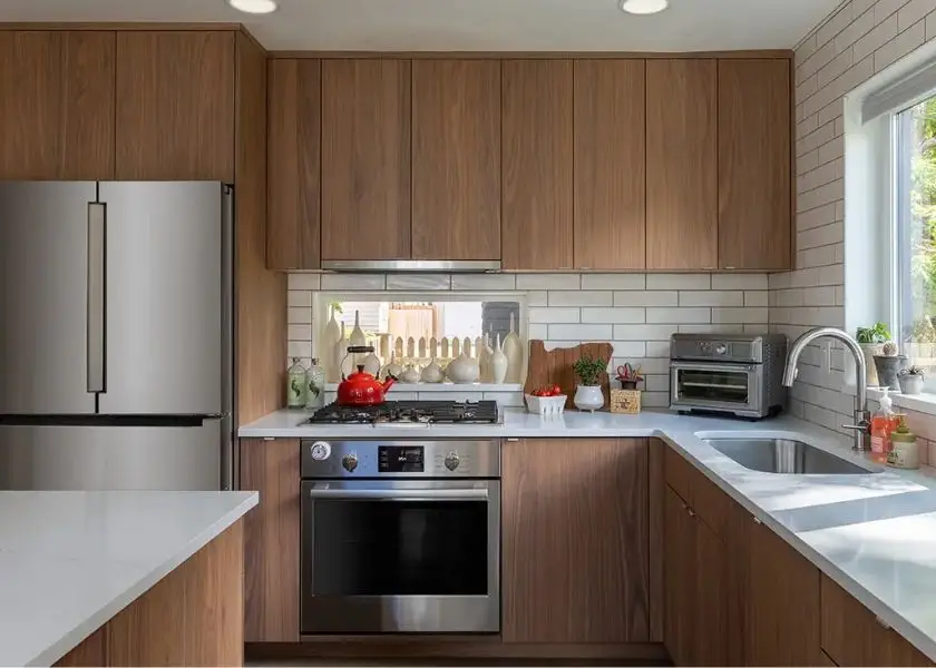 Kitchen Set Minimalis Motif Kayu Natural