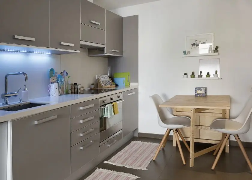 Dapur Kitchen Set Modern Abu Muda