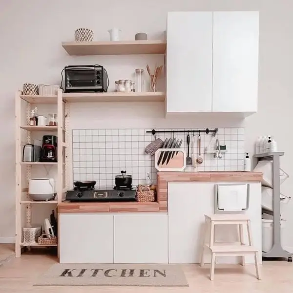 Dapur Kitchen Set Putih Minimalis