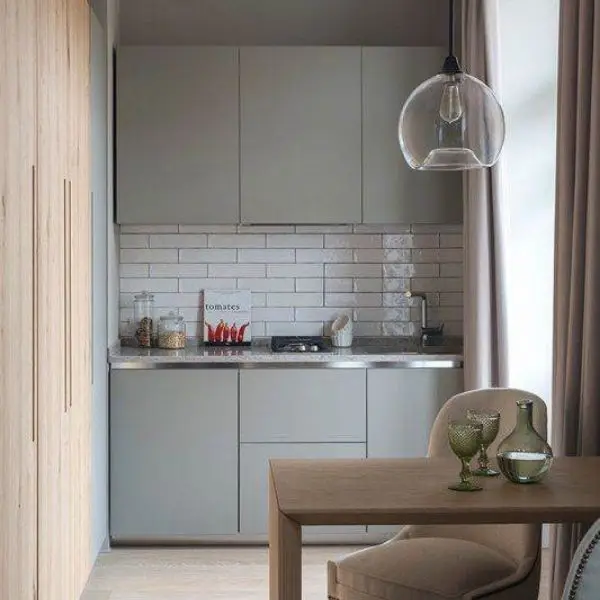 Dapur Kitchen Set Single Line Hemat Tempat