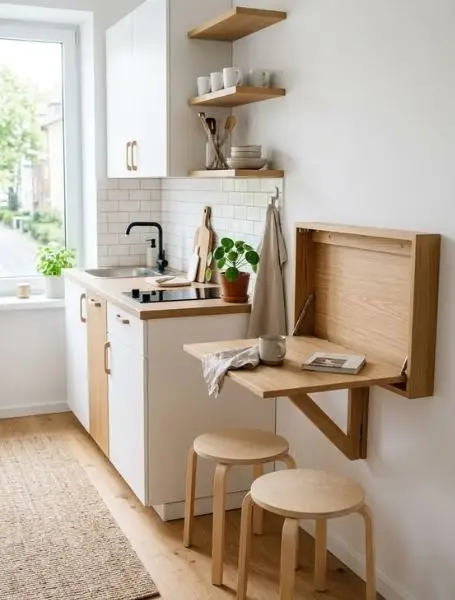 Dapur Kitchen Set dengan Meja Lipat Tambahan