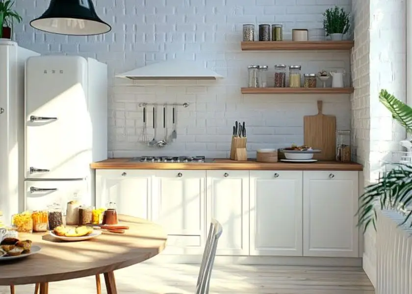 Kitchen Set Minimalis dengan Rak Terbuka