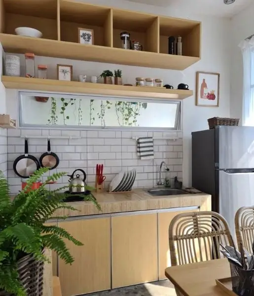 Dapur Kitchen Set dengan Rak Terbuka Secukupnya