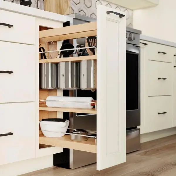 Desain Dapur Kitchen Set dengan Storage Tersembunyi