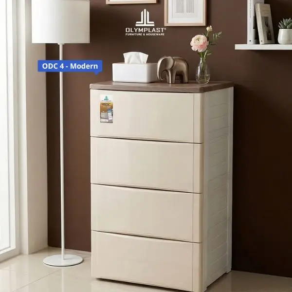 Laci Drawer Plastik Putih Olymplast untuk Kamar Estetik