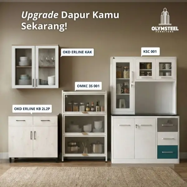 Kitchen Set Minimalis dengan Kabinet Dapur Besi Olymsteel