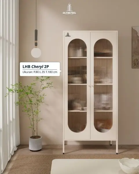Lemari Display Besi Olymsteel LHB Cheryl 2P