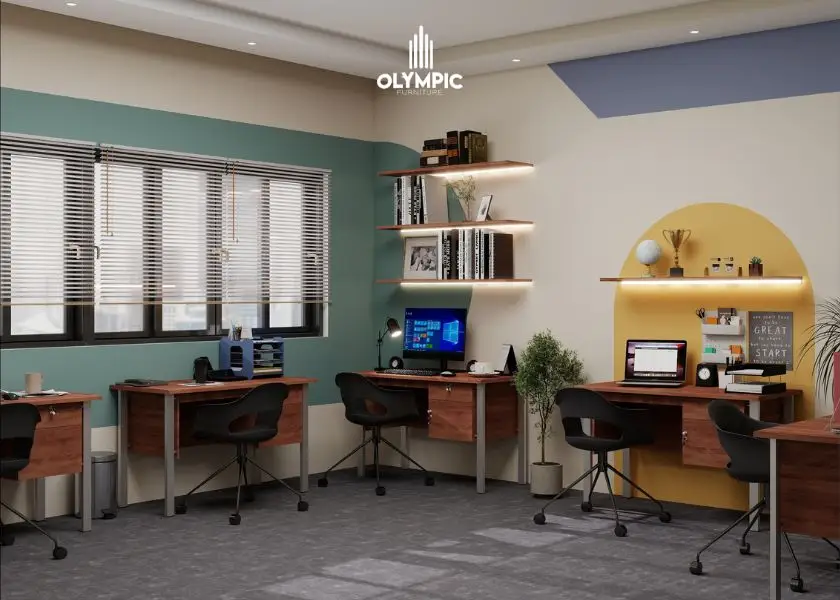 Meja Kerja Olympic Furniture di Desain Kantor Minimalis