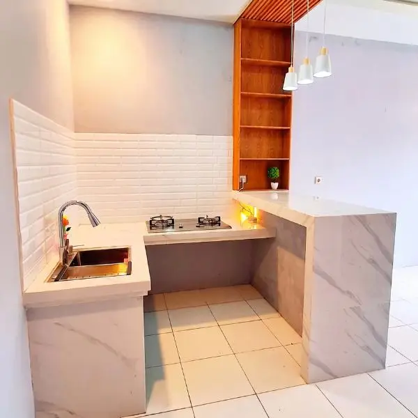 Mini Bar Dapur Keramik Bentuk L atau U