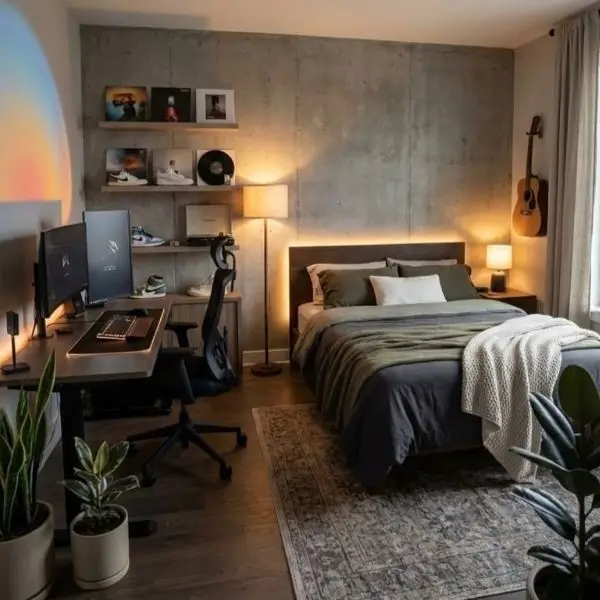 Manfaatkan Pencahayaan yang Hangat untuk Dekorasi Kamar Pria