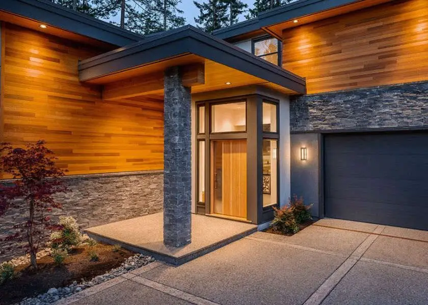 Perpaduan Material Alam Lainnya di Rumah Kayu Minimalis