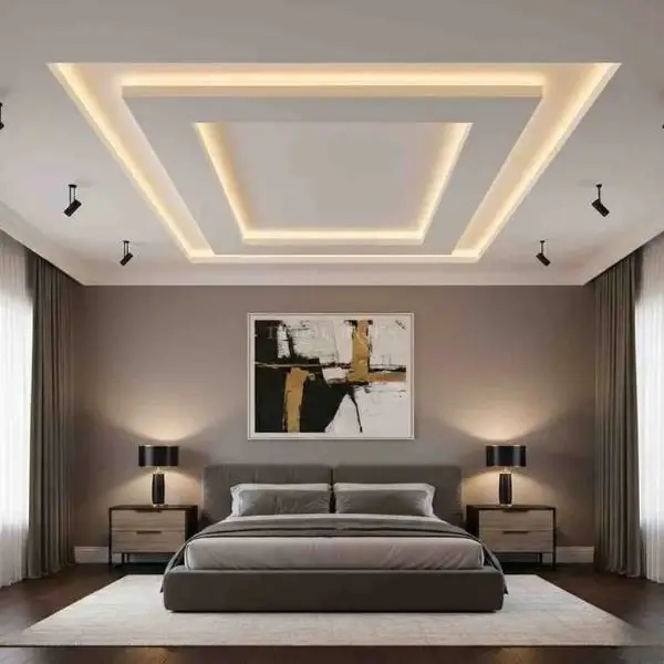 Model Plafon Minimalis dengan LED Warm White untuk Kesan Cozy Terbaru