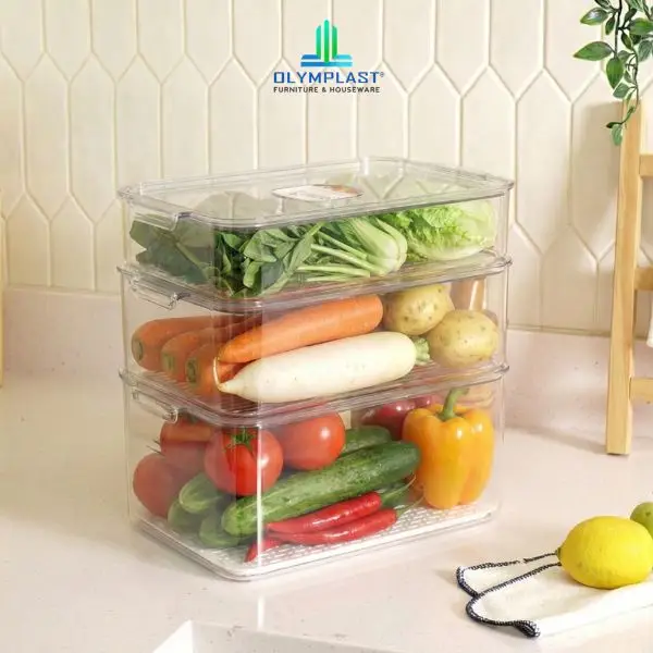 Sayuran Buah di Crystal Box Storage Olymplast