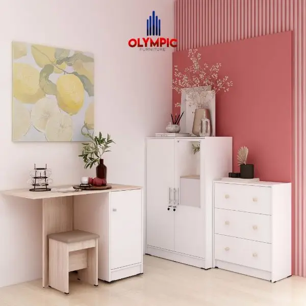 Lemari, Laci, dan Meja Multifungsi Rubik Series dari Olympic Furniture