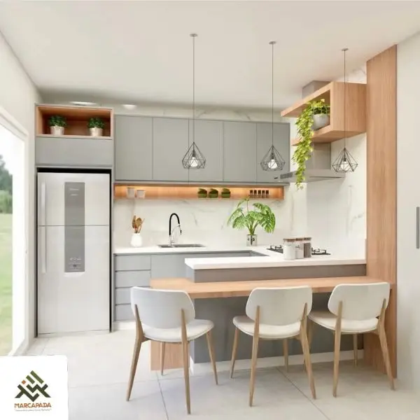 Tambahkan Pencahayaan yang Tepat di Mini Bar Dapur Sempit