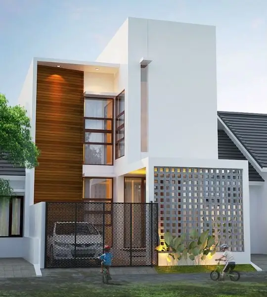 Dinding Tembok Luar dengan Ventilasi sebagai Elemen Desain