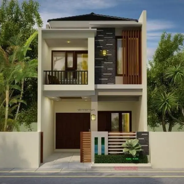 Warna dan Pencahayaan di Rumah 2 Lantai Mungil Cantik