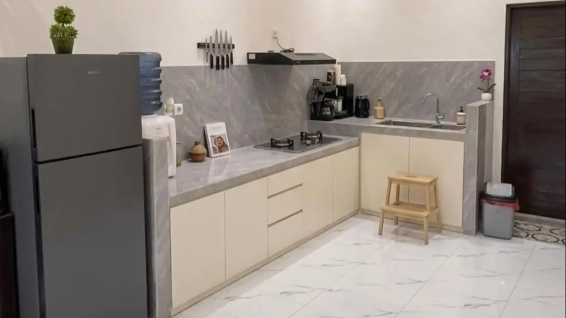 dapur cantik sederhana di kampung