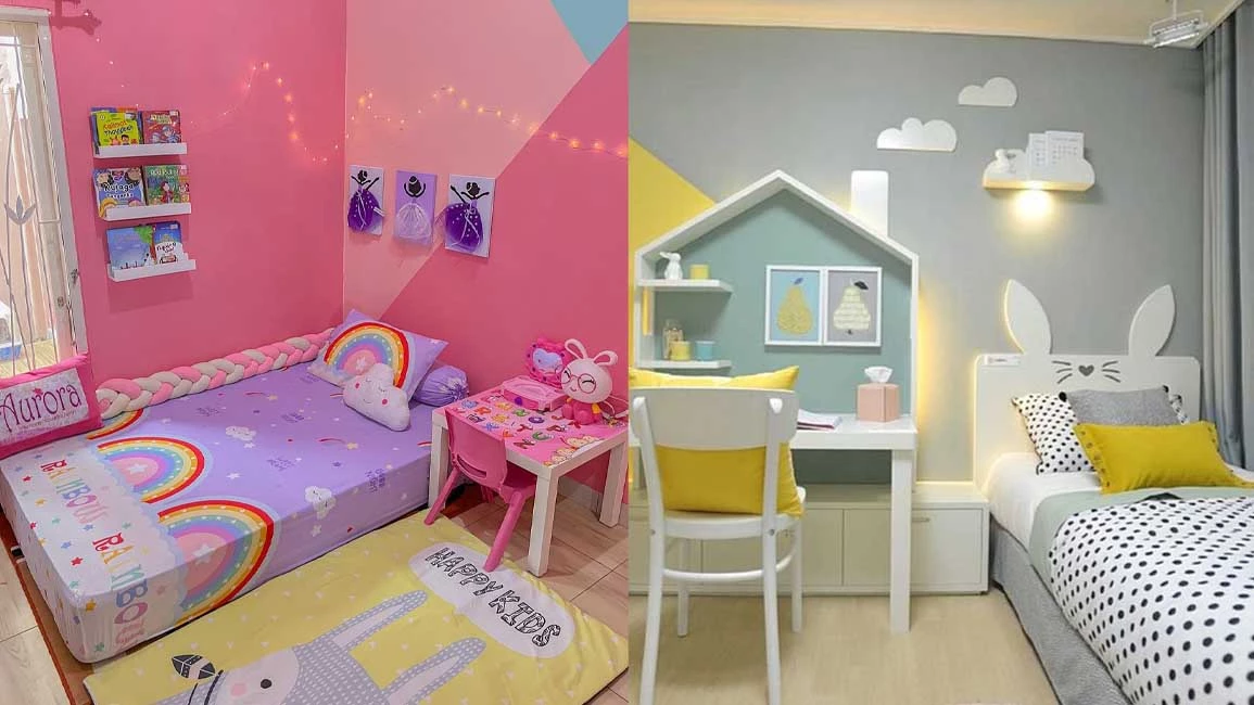 desain kamar tidur anak perempuan warna pink