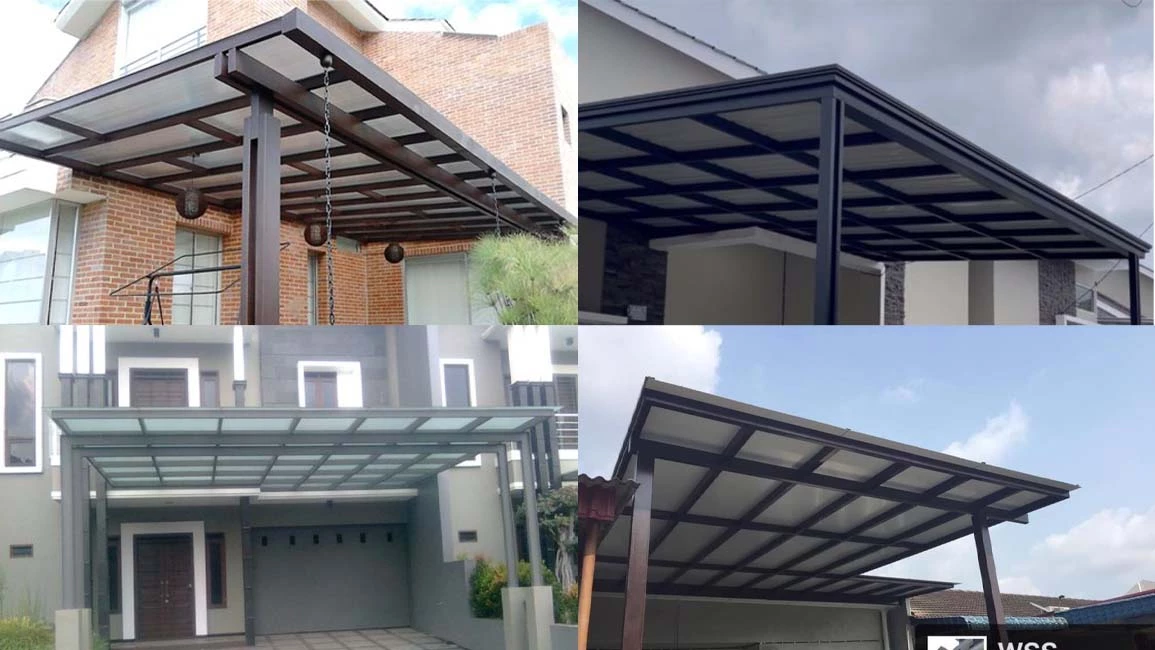 desain modern kanopi baja ringan estetik
