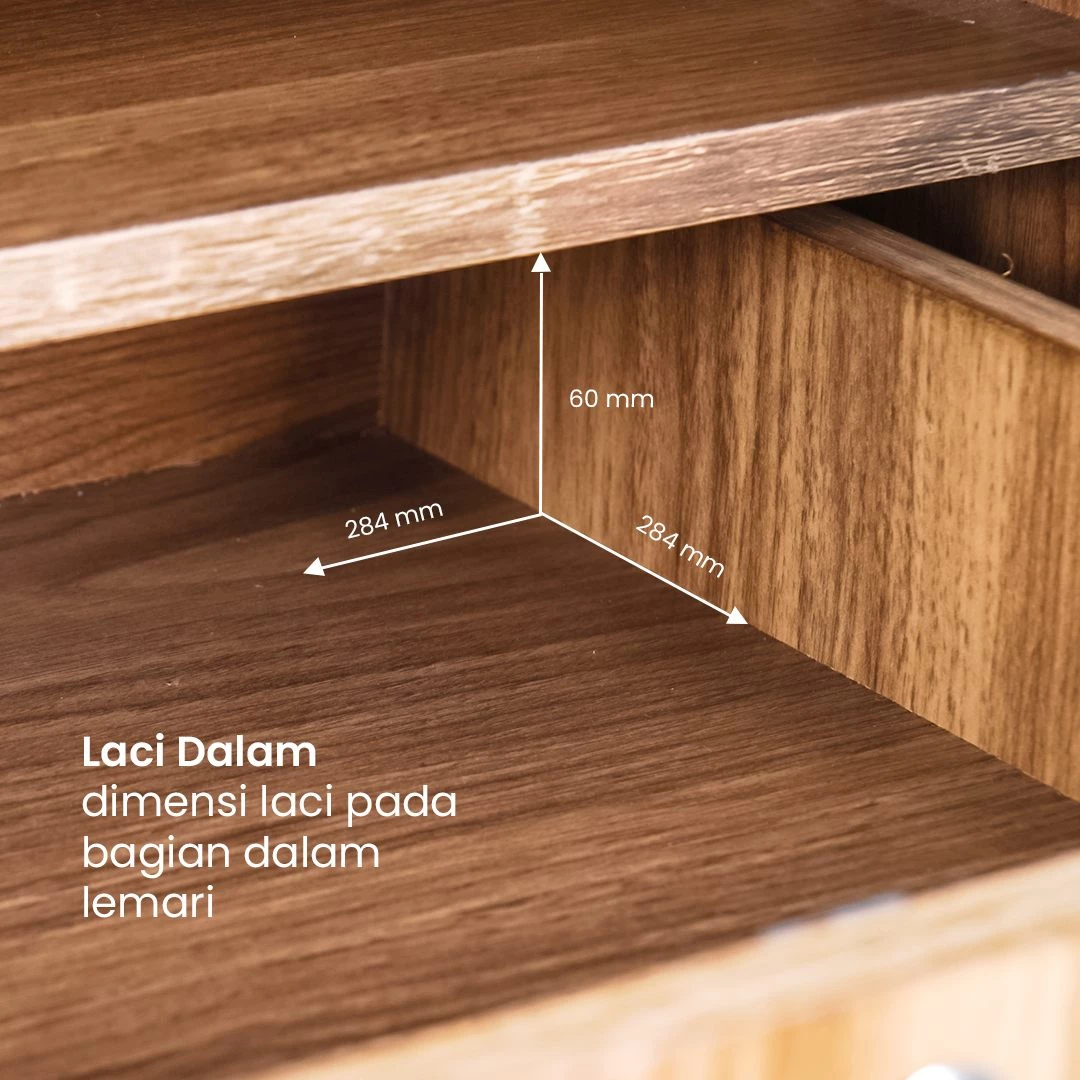 LP Eero - Lemari Pakaian Modern Minimalis Putih Glossy gallery 3