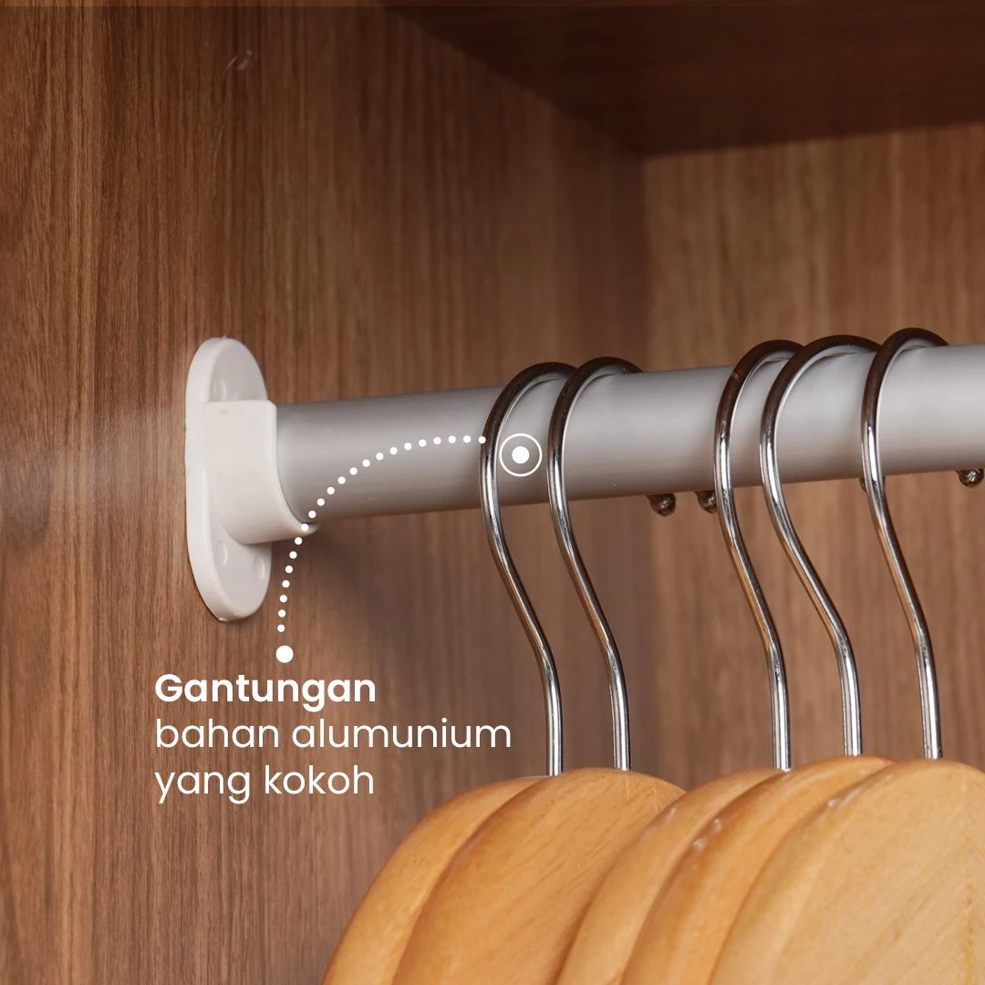 LP Eero - Lemari Pakaian Modern Minimalis Putih Glossy gallery 9